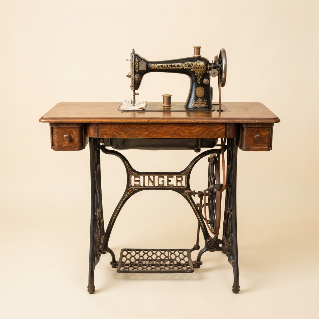 Homestead Treadle, a restored treadle sewing machine from 1911
